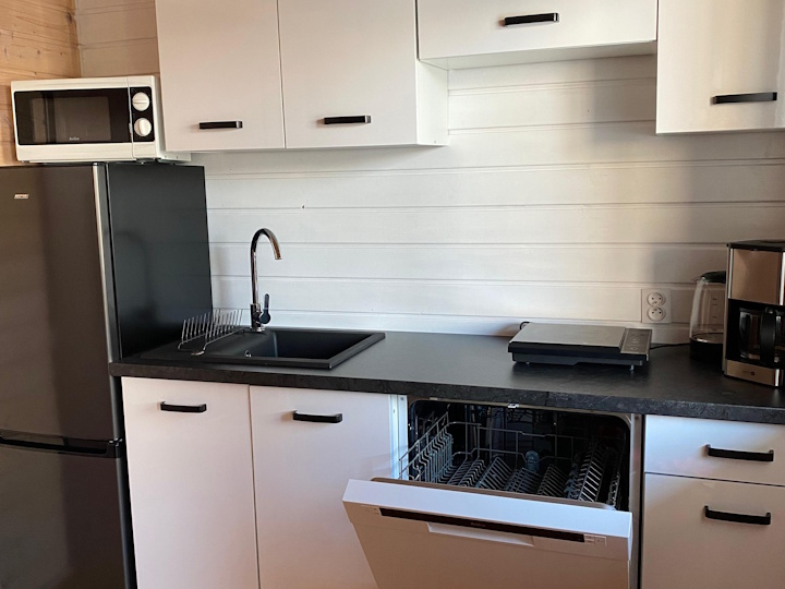 Neue Küche mit BARF Hunde Spühlmaschine Ferienhaus Rewal